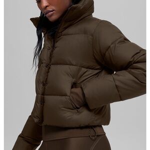 Alo Gold Rush Puffer in Espresso
